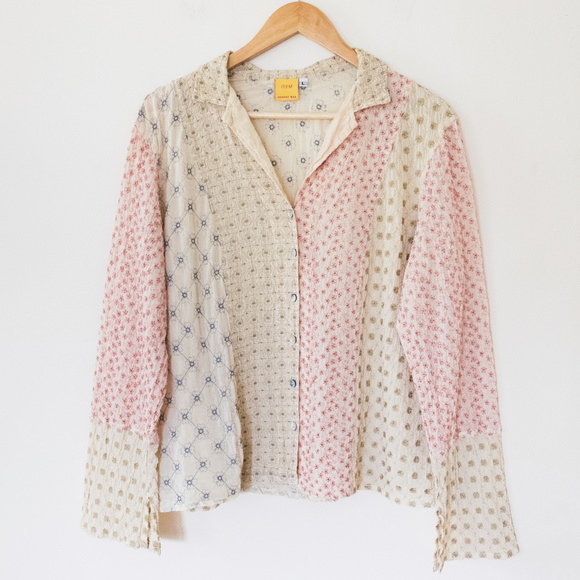 Johnny Was Tops - Johnny Was Item Button Down Embroidered Blouse